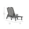 Flash Furniture Gray Adjustable Chaise Lounger with Cupholder, 2PK 2-LE-HMP-2017-414-GY-GG - alternate 9